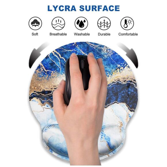 Ergonomic Mouse Pad Wrist Rest Support Gel, Non Slip Rubber Base Pad PC Laptop - Picture 5 of 9